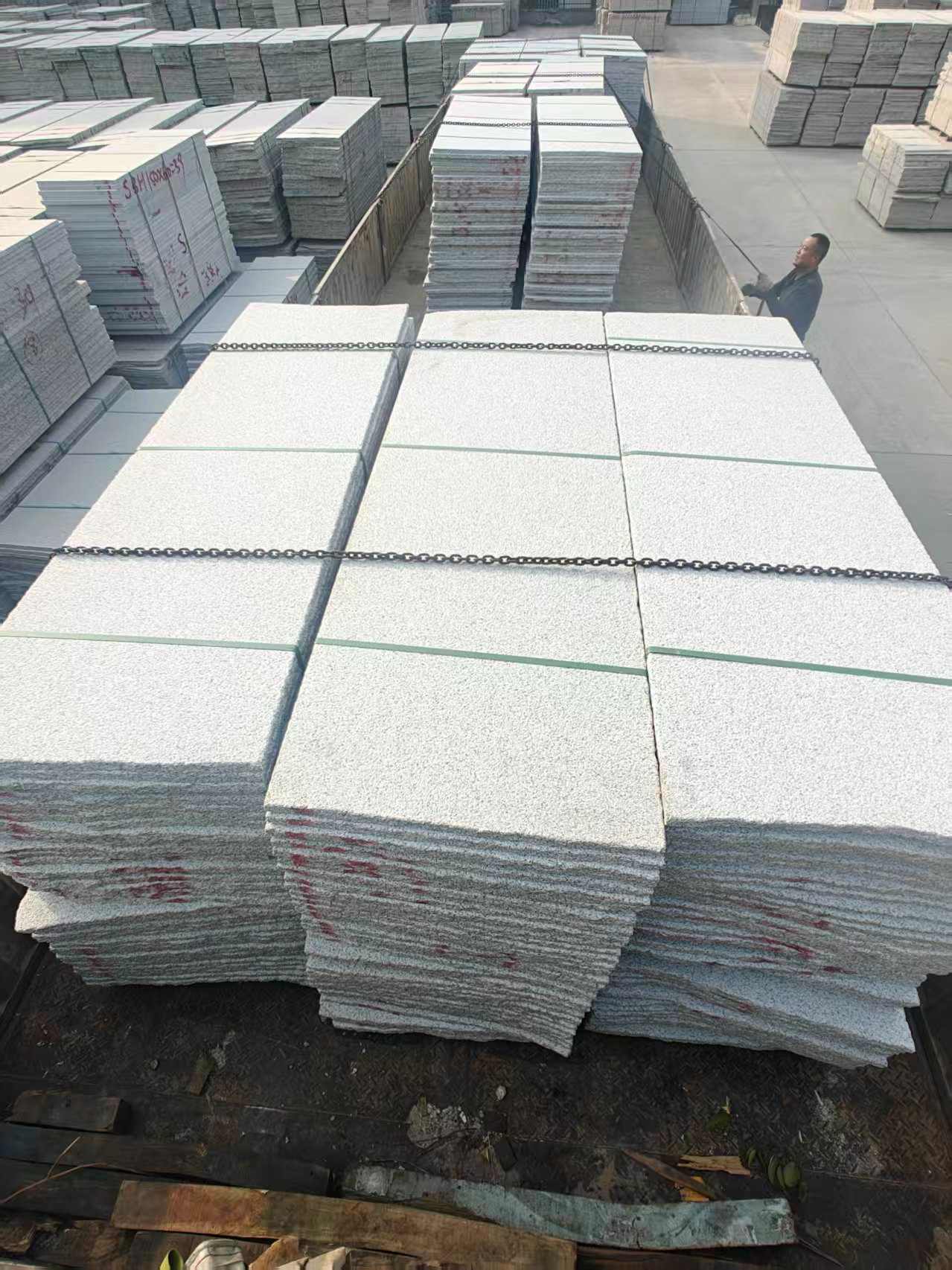 大庆芝麻白毛板，石材毛板